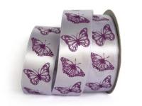 UT011-25-3111-118 Лента атласная с рисунком 25мм (рулон 20 ярдов = 18 метров)