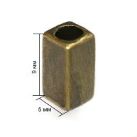 3852К антик концевик металл h=09мм (упаковка 500 штук)