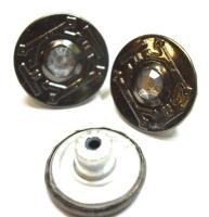 Розн. уп. Пуговицы джинсовые 17мм, 741-G со стразой цв.Чер.никель (20 шт.)