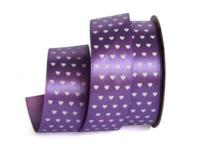 UT003-25-3119-white Лента атласная с рисунком 25мм (рулон 20 ярдов = 18 метров)