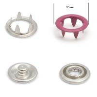 Кнопка трикотажная (кольцо) нерж 9,5мм эмаль № 174 фуксия уп 1440шт