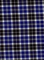 Ткань 1009 Габардин клетка 240 гр/мп.(БЛ) сине-бело-черная