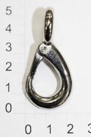 0101 никель Карабин металлический 11,5*49мм (упаковка 100 штук)