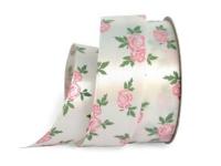 UT021-25-3002-077/145 Лента атласная с рисунком 25мм (рулон 20 ярдов = 18 метров)