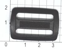 Пряжка пластиковая ДЩ-25 ( двухщелевая) ш.25 мм (уп.1000 шт.) ПП цв.Черный