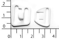 06С белый 15мм Застежки пластик для бюстгальтера (упаковка 1000 штук)