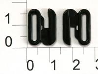 Застежка пластик XZD-12 черный 12мм (упаковка 100 штук)