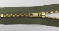 Молния Металл Т5 джинс 18 см №327 зел.олив, (уп.100)