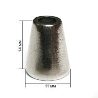 16643К никель концевик металл h=14мм (упаковка 500 штук)