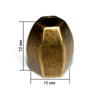 16641К антик концевик металл h=12мм (упаковка 500 штук)