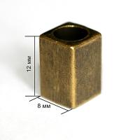 3037К антик концевик металл h=12мм (упаковка 500 штук)