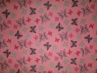 Ткань курточная детская  Дьюспо 240T WR PU цв.Butterfly розовый 135