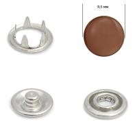 Кнопка рубашечная  (закрытая) 9,5 мм - эмаль 301/1440 шт., цв. коричневый