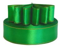 Лента атласная с металлизированной кромкой 25мм (намотка 36 ярдов) цв. 3042