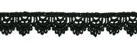 1051 черный Кружево вязанное 16мм (упаковка 15 ярдов = 13,7 метра)