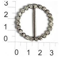 10375К никель со стразвми пряжка металическая 