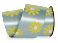 UT013-50-3105-white/014 Лента атласная с рисунком 50мм (рулон 20 ярдов = 18 метров)