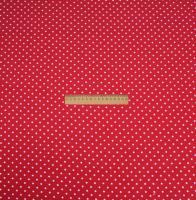 Ткань Кашибо горох 0,3см красный/белый арт. 5074