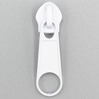 Бегунок для витой Т3, галант., № 101 цв. белый (уп.2500 шт.)