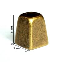 16644К антик концевик металл h=11мм (упаковка 500 штук)