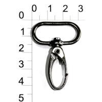 0037 черный никель Карабин металлический 25*50мм (упаковка 100 штук)