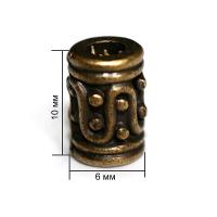 4790К антик концевик металл h=10мм (упаковка 500 штук)