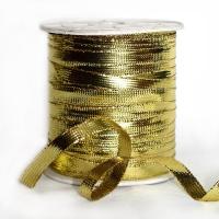 Шнур арт.8001 плоский золото 4мм (упаковка 100 метров)