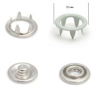 Кнопка рубашечная  (кольцо) 9,5 мм - эмаль 314/1440 шт., цв. светло-голубой