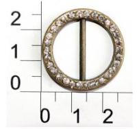 3699К антик со стразами пряжка металлическая 