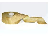 Лента метализированная 40мм (рулон 36 ярдов) золото