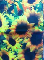 Ткань Taffeta Print 190T PU1000 мм , ТТ 2083, подсолнухи