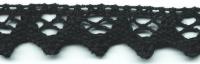 0109F черный кружево вязанное 18мм (намотка 20 ярдов = 18,3 метров)