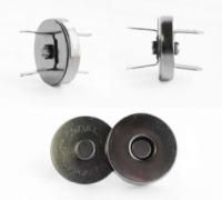 0326-1014 черный никель Кнопка магнитная круглая 18мм (упаковка 100 штук)