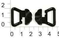 Застежка пластик XZD-15D черный 15мм (упаковка 100 штук)