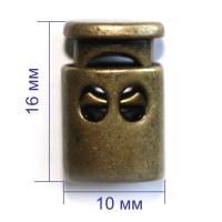 5037 антик Фиксатор металл 10х16мм (упаковка 400 штук)