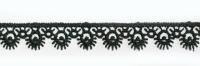 1156 черный Кружево вязанное 13мм (упаковка 15 ярдов = 13,7 метра)