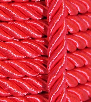 Шнур витой 8мм 0371-6210 (50м) цв. золото красный 310