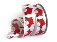 UT015-25-3001-095/139 Лента атласная с рисунком 25мм (рулон 20 ярдов = 18 метров)