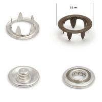 Кнопка рубашечная  (кольцо) 9,5 мм - эмаль 301/1440 шт., цв. коричневый