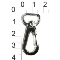 0025 никель Карабин металлический 12*36мм (упаковка 100 штук)