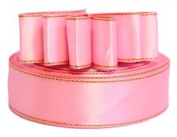 Лента атласная с металлизированной кромкой 25мм (намотка 36 ярдов) цв. 3077