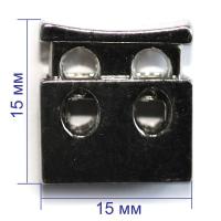 5066 черный никель Фиксатор металл 15х15мм (упаковка 400 штук)