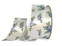 UT021-25-3002-165/145 Лента атласная с рисунком 25мм (рулон 20 ярдов = 18 метров)