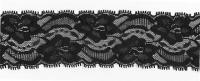 1099 черный кружево-стрейч 55мм (намотка 27,4 метров)