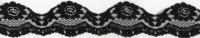 212 черный кружево-капрон 44мм (намотка 27,4 метров)