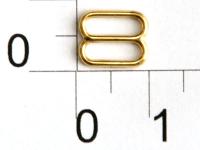 Розн.уп. Пряжка регулятор для бюстгальтера Металл 808Н золото ш.8мм (уп.50 шт.)