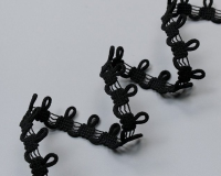 Тесьма с эластичными петлями арт.0567А 14мм (упак 50 ярдов) цв.черный