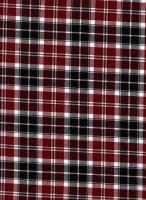 Ткань 1009 Габардин клетка 240 гр/мп.(БЛ) красно-бело-черная