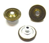 Розн. уп. Пуговицы джинсовые 17мм, 730-G со стразой цв.Антик (20 шт.)