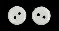 Пуговицы пластик CY 3233 18L-11мм,2 прок.цв.белый(уп.1000 шт)